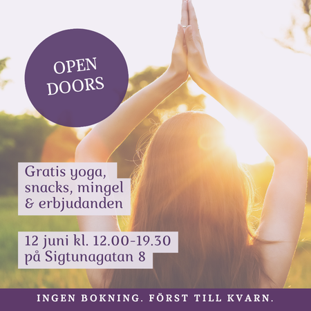 OPEN DOORS på YogaMana Sigtunagatan 12 juni